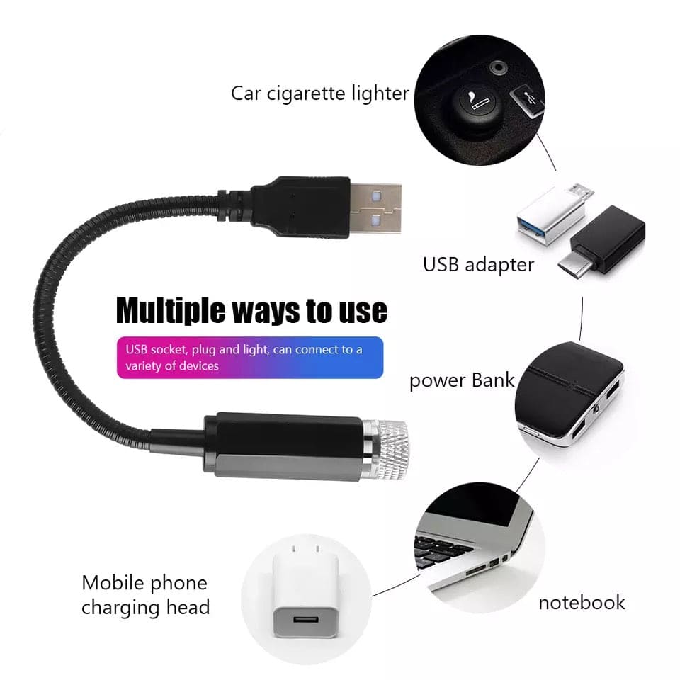 Car Roof Projector, Starry Sky Ceiling Lights For Car, Roof Atmosphere Star Lamp Projector, USB Room Night Light, Flexible Romantic Galaxy USB Night Lamp Car Roof Projector, Starry Sky Ceiling Lights For Car, Roof Atmosphere Star Lamp Projector, USB Room Night Light, Flexible Romantic Galaxy USB Night Lamp